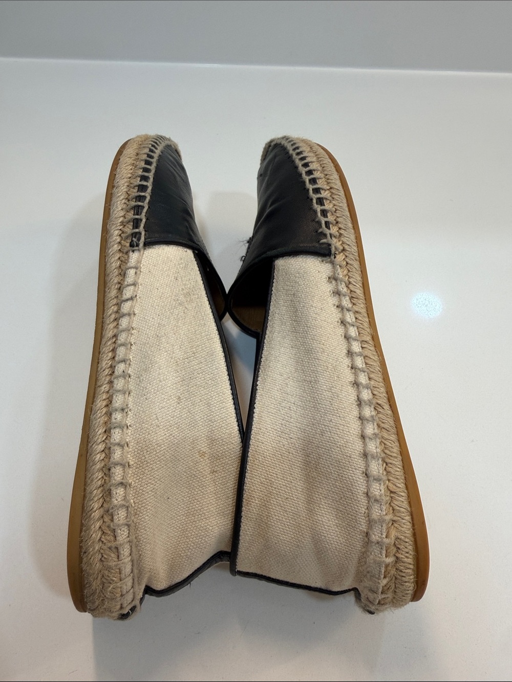 Gucci Black Leather Espadrille Slip-On Loafers - Picture 6 of 8